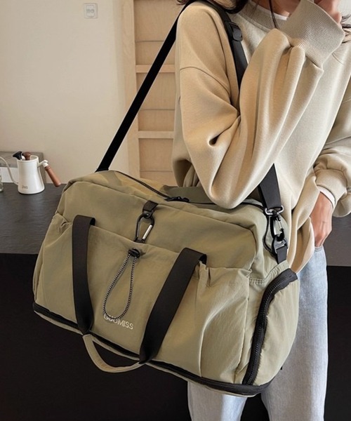 WESTBOY（ウエストボーイ）の「Y2K マルチポケット ボストンバッグ WO26W2BG01（ボストンバッグ・メンズ・グリーン/グレー/ブラック・FREE）」の9枚目の写真