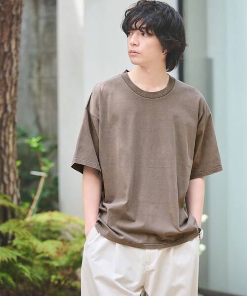 GOAT(ゴート)の「【別注】<GOAT>ピグメント 半袖 Tシャツ(Tシャツ/カットソー・メンズ・ダークグレー/ピンク/ダークブラウン・S/M/L/XL)」の2枚目の写真