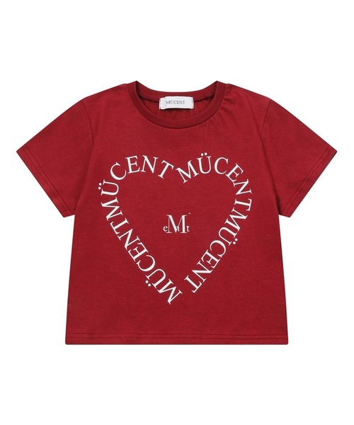 MUCENT(ムセント)の「ハートレタリング半袖Tシャツ(5カラー)(Tシャツ/カットソー・レディース・ブラック系/ホワイト×ブラック/ブラック×ホワイト/ホワイト×レッド/バーガンディー/ベビーピンク/ホワイト/スカイブルー・SMALL/M/L/XL)」の8枚目の写真