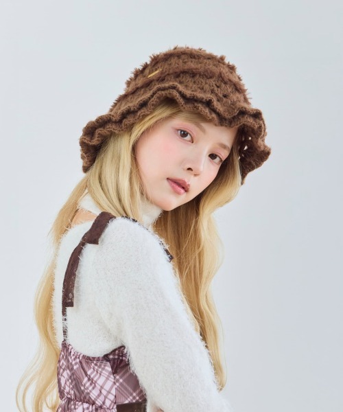 kaorinomori(カオリノモリ)の「kaorinomori メリリハット ポパル / カオリノモリ(ハット・レディース・ホワイト/ピンク/チョコ・M/57.5cm)」の16枚目の写真