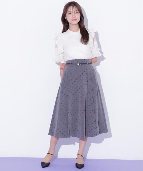 JILL by JILL STUART(ジルバイジルスチュアート)の「細ベルト付きプリーツスカート(スカート・レディース・ピンク/ネイビー/グレー系その他・FREE)」の22枚目の写真