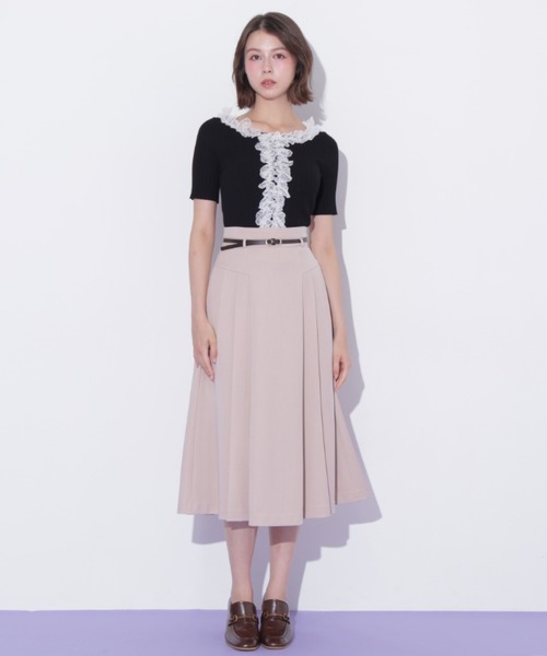 JILL by JILL STUART(ジルバイジルスチュアート)の「細ベルト付きプリーツスカート(スカート・レディース・ピンク/ネイビー/グレー系その他・FREE)」の11枚目の写真