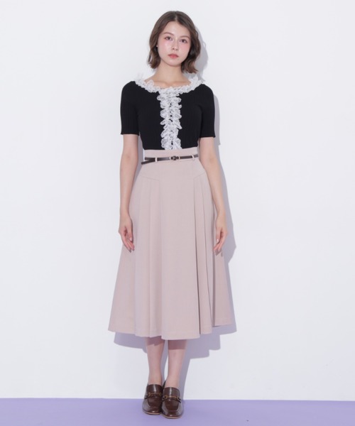 JILL by JILL STUART(ジルバイジルスチュアート)の「細ベルト付きプリーツスカート(スカート・レディース・ピンク/ネイビー/グレー系その他・FREE)」の12枚目の写真