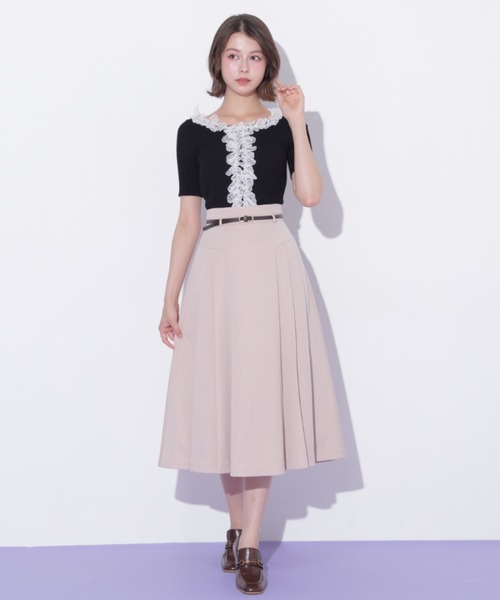 JILL by JILL STUART(ジルバイジルスチュアート)の「細ベルト付きプリーツスカート(スカート・レディース・ピンク/ネイビー/グレー系その他・FREE)」の13枚目の写真