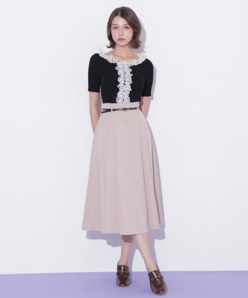JILL by JILL STUART(ジルバイジルスチュアート)の「細ベルト付きプリーツスカート(スカート・レディース・ピンク/ネイビー/グレー系その他・FREE)」の14枚目の写真