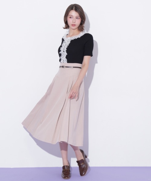 JILL by JILL STUART(ジルバイジルスチュアート)の「細ベルト付きプリーツスカート(スカート・レディース・ピンク/ネイビー/グレー系その他・FREE)」の17枚目の写真