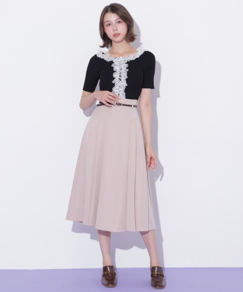 JILL by JILL STUART(ジルバイジルスチュアート)の「細ベルト付きプリーツスカート(スカート・レディース・ピンク/ネイビー/グレー系その他・FREE)」の15枚目の写真