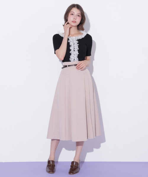 JILL by JILL STUART(ジルバイジルスチュアート)の「細ベルト付きプリーツスカート(スカート・レディース・ピンク/ネイビー/グレー系その他・FREE)」の16枚目の写真