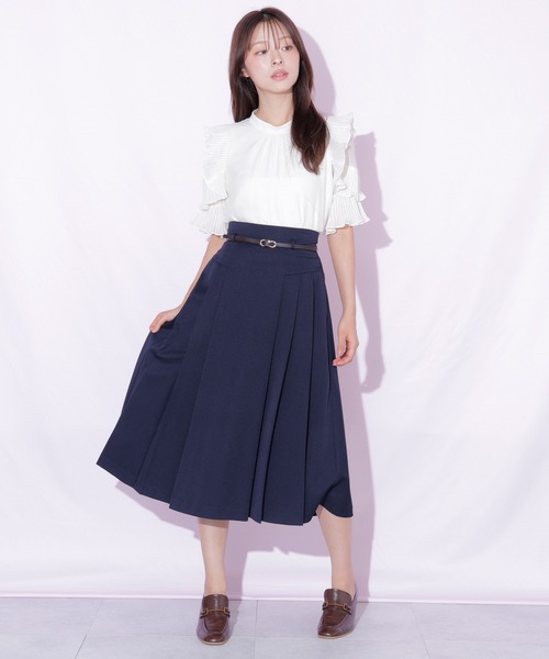 JILL by JILL STUART(ジルバイジルスチュアート)の「細ベルト付きプリーツスカート(スカート・レディース・ピンク/ネイビー/グレー系その他・FREE)」の20枚目の写真