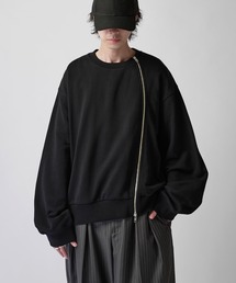 Lui's | 【Neucon】TWIST-ZIP VOLUME OVER SWEAT / ツイストジップボリュームオーバースウェットプルオーバー / セットアップ対応(スウェット)