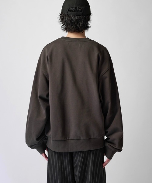 Lui's(ルイス)の「【Neucon】TWIST-ZIP VOLUME OVER SWEAT / ツイストジップボリュームオーバースウェットプルオーバー / セットアップ対応(スウェット・メンズ・ブラック/チャコールグレー/杢グレー・2/1)」の9枚目の写真