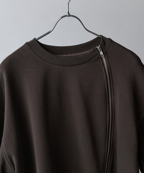 Lui's(ルイス)の「【Neucon】TWIST-ZIP VOLUME OVER SWEAT / ツイストジップボリュームオーバースウェットプルオーバー / セットアップ対応(スウェット・メンズ・ブラック/チャコールグレー/杢グレー・2/1)」の17枚目の写真