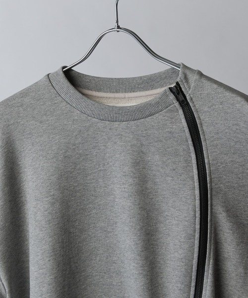 Lui's(ルイス)の「【Neucon】TWIST-ZIP VOLUME OVER SWEAT / ツイストジップボリュームオーバースウェットプルオーバー / セットアップ対応(スウェット・メンズ・ブラック/チャコールグレー/杢グレー・2/1)」の15枚目の写真