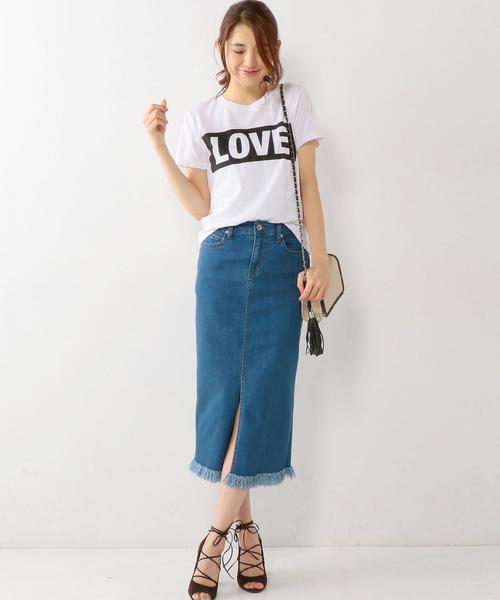 Jewel Changes(ジュエルチェンジズ)の「Happiness LOVE Tシャツ / ハピネス テン(Tシャツ/カットソー・レディース・ホワイト・FREE)」の2枚目の写真