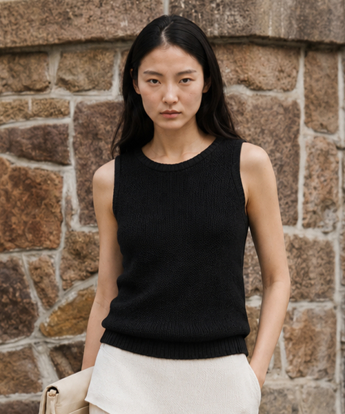 KIMDOH（キムド）の「Noma Knit Top - Ivory（ニット/セーター・レディース・アイボリー/ブラック・FREE）」の6枚目の写真