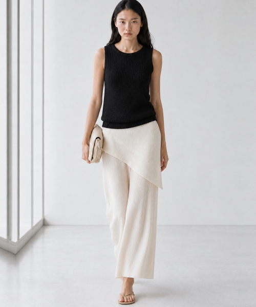 KIMDOH（キムド）の「Noma Knit Top - Ivory（ニット/セーター・レディース・アイボリー/ブラック・FREE）」の7枚目の写真