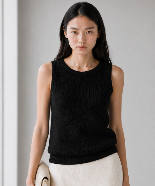 KIMDOH（キムド）の「Noma Knit Top - Ivory（ニット/セーター・レディース・アイボリー/ブラック・FREE）」の8枚目の写真