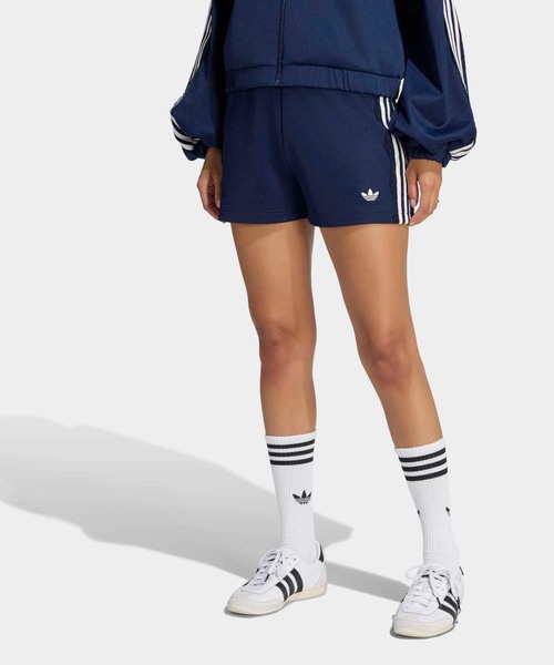 adidas(アディダス)の「レース スリーストライプス ショーツ / ハーフパンツ / アディダスオリジナルス adidas Originals(その他パンツ・レディース・ネイビー・XX-LARGE/LARGE/MEDIUM/SMALL/X-LARGE/X-SMALL)」の1枚目の写真