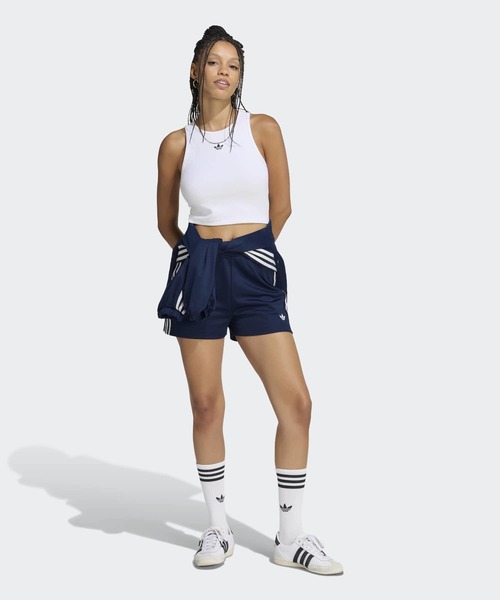 adidas(アディダス)の「レース スリーストライプス ショーツ / ハーフパンツ / アディダスオリジナルス adidas Originals(その他パンツ・レディース・ネイビー・XX-LARGE/LARGE/MEDIUM/SMALL/X-LARGE/X-SMALL)」の5枚目の写真