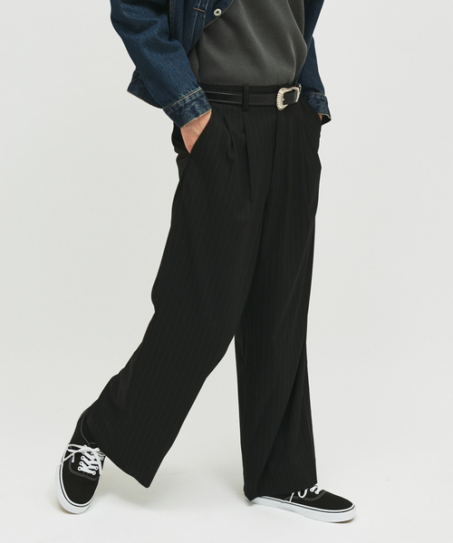 JOURNAL STANDARD(ジャーナルスタンダード)の「TR パターン バギー スラックス “チェック / ストライプ”(スラックス・メンズ・ブラック系その他/ライトグレー/チャコールグレー/グレー・SMALL/MEDIUM/LARGE)」の12枚目の写真