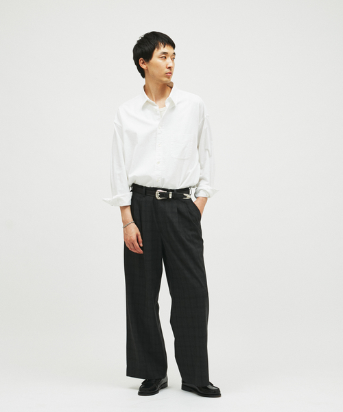 JOURNAL STANDARD(ジャーナルスタンダード)の「TR パターン バギー スラックス “チェック / ストライプ”(スラックス・メンズ・ブラック系その他/ライトグレー/チャコールグレー/グレー・SMALL/MEDIUM/LARGE)」の15枚目の写真