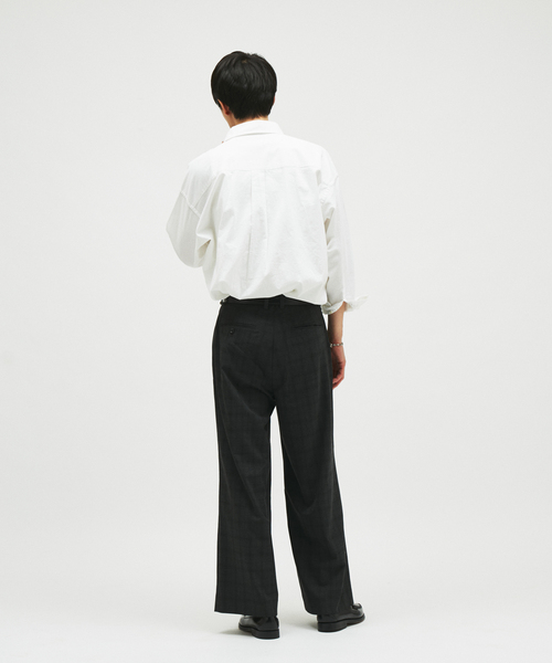 JOURNAL STANDARD(ジャーナルスタンダード)の「TR パターン バギー スラックス “チェック / ストライプ”(スラックス・メンズ・ブラック系その他/ライトグレー/チャコールグレー/グレー・SMALL/MEDIUM/LARGE)」の16枚目の写真