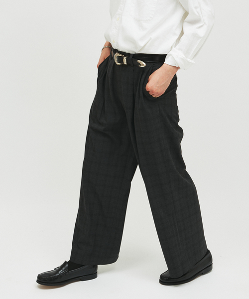 JOURNAL STANDARD(ジャーナルスタンダード)の「TR パターン バギー スラックス “チェック / ストライプ”(スラックス・メンズ・ブラック系その他/ライトグレー/チャコールグレー/グレー・SMALL/MEDIUM/LARGE)」の17枚目の写真