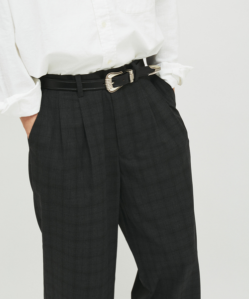 JOURNAL STANDARD(ジャーナルスタンダード)の「TR パターン バギー スラックス “チェック / ストライプ”(スラックス・メンズ・ブラック系その他/ライトグレー/チャコールグレー/グレー・SMALL/MEDIUM/LARGE)」の22枚目の写真