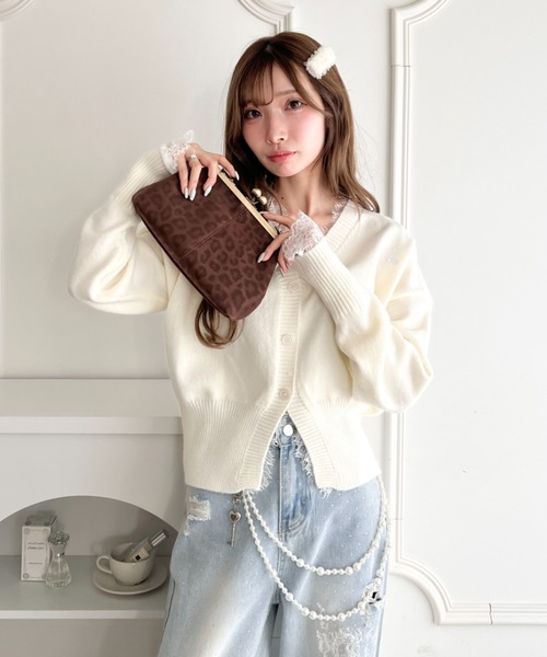 Loueme(ルエム)の「【クロコ・レオパード】ヴィンテージライク2WAYがま口バッグ(ハンドバッグ・レディース・ブラック系その他/グレイッシュベージュ/ブラック/ブラウン系その他/アイボリー・FREE)」の20枚目の写真