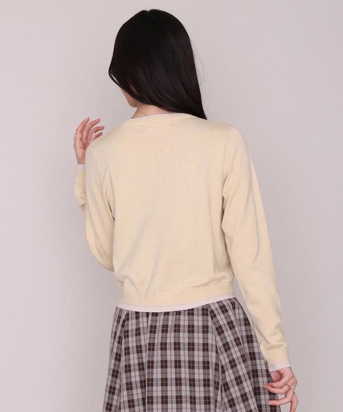 MISCH MASCH(ミッシュマッシュ)の「2026秋冬新作 ベーシックレイヤードカーディガン(カーディガン/ボレロ・レディース・ブラウン/ブラック/パープル/ホワイト/イエロー・フリ-)」の13枚目の写真