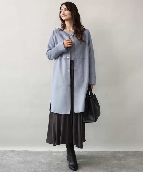 MK MICHEL KLEIN（エムケーミッシェルクラン）の「[洗える]袖レースデザインリブニット（ニット/セーター・レディース・グレー/ブラック/アイボリー・38）」の5枚目の写真