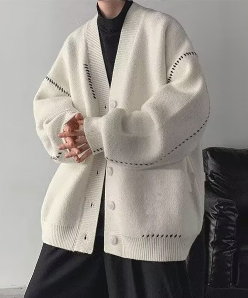 Contrast Stitch Cardigan — кардиган с контрастной прострочкой