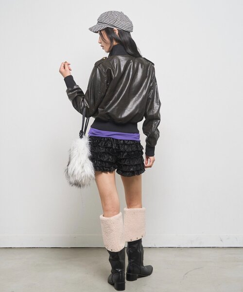 WHO'S WHO gallery(フーズフーギャラリー)の「【WEB限定】Wボタンスタンドリブブルゾン(ブルゾン・レディース・ブラウン/ブラック・FREE)」の15枚目の写真