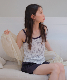 Flower print sleeveless (O/WHITE)