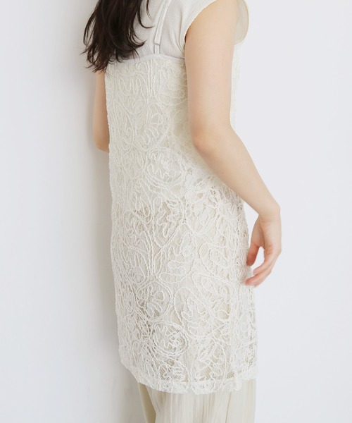 cheriella（シェリエラ）の「【cheriella】レースレイヤードビスチェ　LACE LAYERED BUSTIER（キャミソール・レディース・ブラック/アイボリー・FREE）」の18枚目の写真