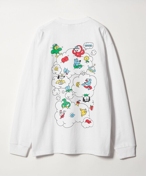 CITEN(シテン)の「【別注】<Chari ×CITEN> ロンT(Tシャツ/カットソー・レディース・ホワイト/ライトブルー・M)」の4枚目の写真