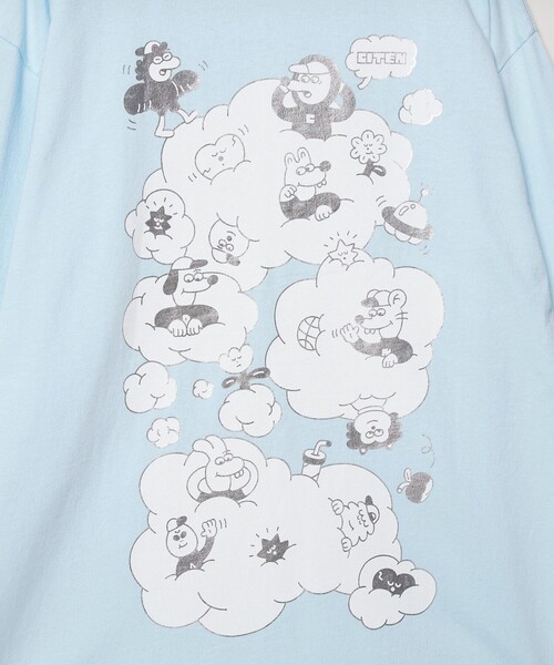 CITEN(シテン)の「【別注】<Chari ×CITEN> ロンT(Tシャツ/カットソー・レディース・ホワイト/ライトブルー・M)」の9枚目の写真