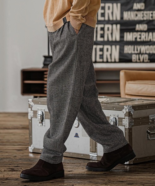CAMBIO(カンビオ)の「mp15329- Herringbone Balloon Two Tuck Pants ヘリンボーンバルーン2タックパンツ(CAM26AW-009)(その他パンツ・メンズ・ブラック系その他/ブラウン系その他/ベージュ系その他・S/M/L)」の4枚目の写真