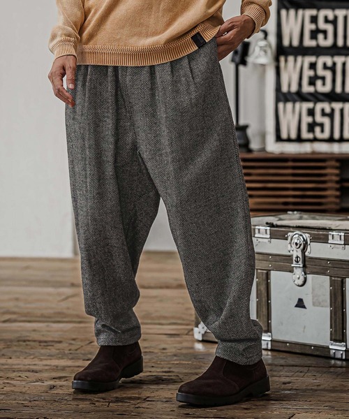 CAMBIO(カンビオ)の「mp15329- Herringbone Balloon Two Tuck Pants ヘリンボーンバルーン2タックパンツ(CAM26AW-009)(その他パンツ・メンズ・ブラック系その他/ブラウン系その他/ベージュ系その他・S/M/L)」の5枚目の写真