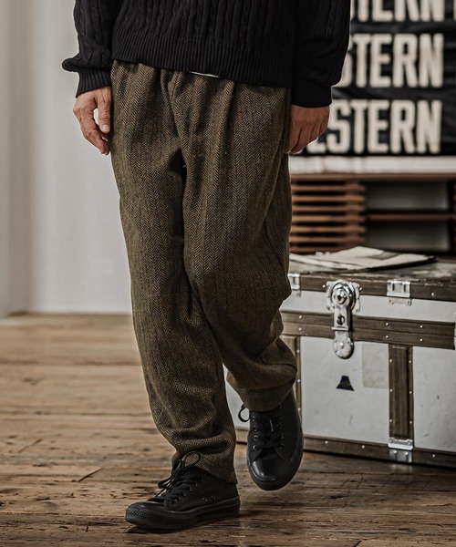 CAMBIO(カンビオ)の「mp15329- Herringbone Balloon Two Tuck Pants ヘリンボーンバルーン2タックパンツ(CAM26AW-009)(その他パンツ・メンズ・ブラック系その他/ブラウン系その他/ベージュ系その他・S/M/L)」の16枚目の写真
