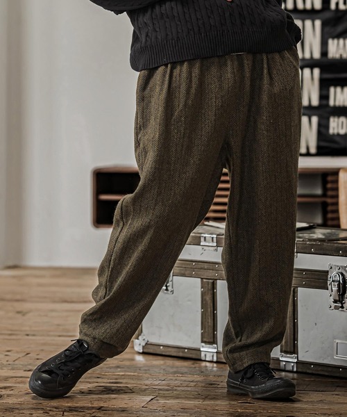 CAMBIO(カンビオ)の「mp15329- Herringbone Balloon Two Tuck Pants ヘリンボーンバルーン2タックパンツ(CAM26AW-009)(その他パンツ・メンズ・ブラック系その他/ブラウン系その他/ベージュ系その他・S/M/L)」の17枚目の写真