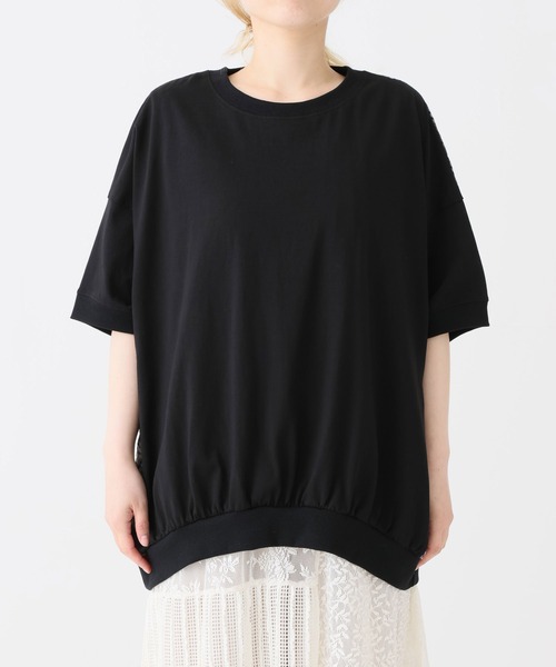 HEART MARKET（ハートマーケット）の「前後異素材プルオーバー（Tシャツ/カットソー・レディース・ブラック/ネイビー/ナチュラル・FREE）」の10枚目の写真