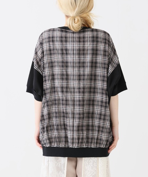 HEART MARKET（ハートマーケット）の「前後異素材プルオーバー（Tシャツ/カットソー・レディース・ブラック/ネイビー/ナチュラル・FREE）」の12枚目の写真