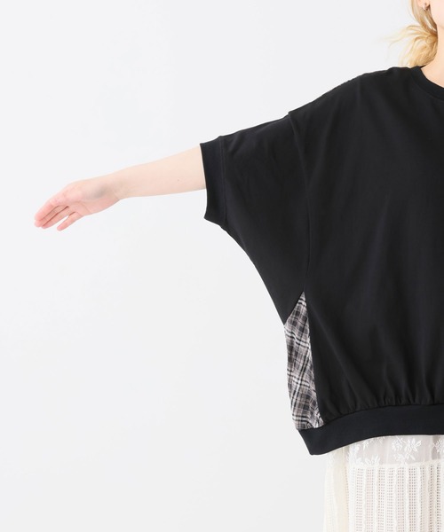 HEART MARKET（ハートマーケット）の「前後異素材プルオーバー（Tシャツ/カットソー・レディース・ブラック/ネイビー/ナチュラル・FREE）」の13枚目の写真