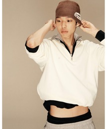 MONO LOGO HALF-ZIP SWEATSHIRT