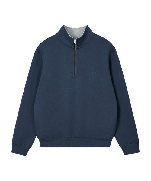 EMIS(イミス)の「MONO LOGO HALF-ZIP SWEATSHIRT(スウェット・レディース・クリーム/ネイビー/ブラック・MEDIUM/SMALL/LARGE)」の9枚目の写真