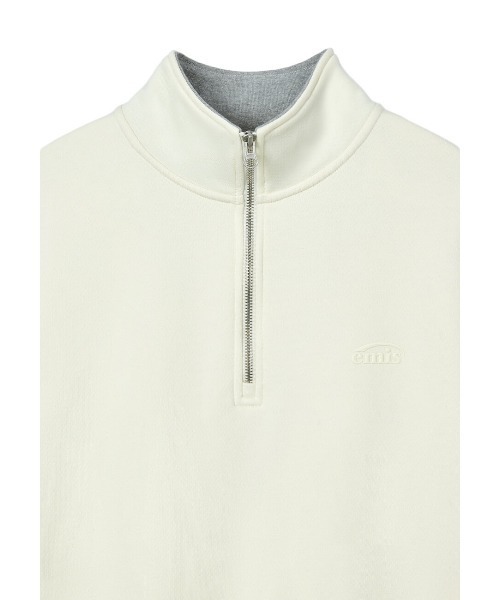 EMIS(イミス)の「MONO LOGO HALF-ZIP SWEATSHIRT(スウェット・レディース・クリーム/ネイビー/ブラック・MEDIUM/SMALL/LARGE)」の17枚目の写真