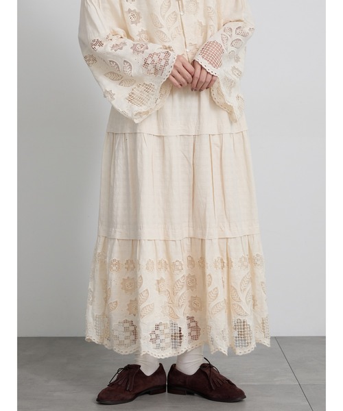 TSUHARU by Samansa Mos2(ツハルバイサマンサモスモス)の「【ecru×brown collection】レーススカート(スカート・レディース・ブラウン/ベージュ系その他・F)」の11枚目の写真