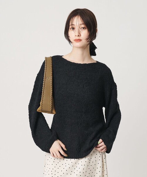 BEAUTY&YOUTH UNITED ARROWS(ビューティーアンドユースユナイテッドアローズ)の「テープヤーン ニットプルオーバー ウォッシャブル(ニット/セーター・レディース・オフホワイト/ベージュ/ブラック・FREE)」の7枚目の写真