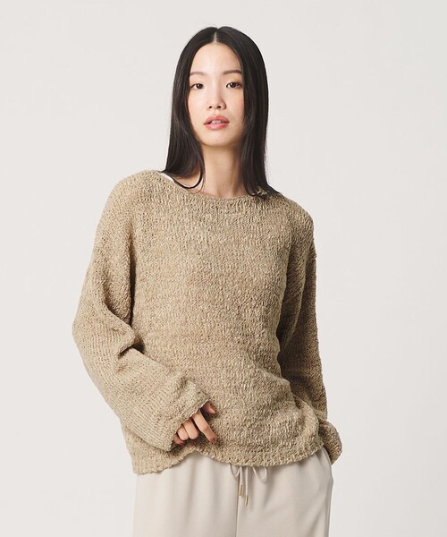 BEAUTY&YOUTH UNITED ARROWS(ビューティーアンドユースユナイテッドアローズ)の「テープヤーン ニットプルオーバー ウォッシャブル(ニット/セーター・レディース・オフホワイト/ベージュ/ブラック・FREE)」の10枚目の写真